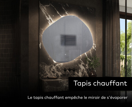 Miroir de salle de bains LED de forme irrégulière R221 #9