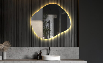 Miroir de salle de bains LED de forme irrégulière R221