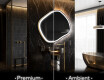 Miroir de salle de bains LED de forme irrégulière R222