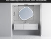 Miroir de salle de bains LED de forme irrégulière R222 #5