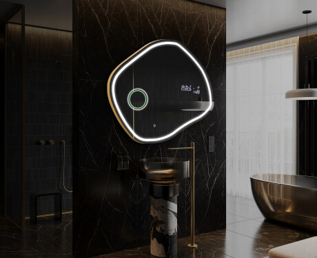 Miroir de salle de bains LED de forme irrégulière R222 #10