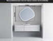 Miroir de salle de bains LED de forme irrégulière R223 #5