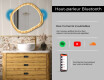 Miroir décoratif dans un cadre en chêne avec éclairage LED #7