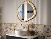 Miroir décoratif dans un cadre en chêne avec éclairage LED #9