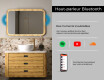 Miroir arrondi dans un cadre en chêne avec éclairage LED #7