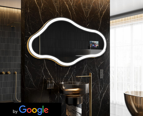SMART Miroir salle de bain irrégulier C222 Google