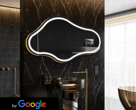 SMART Miroir salle de bain irrégulier C223 Google