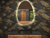 Miroir de salle de bains LED de forme irrégulière SF221