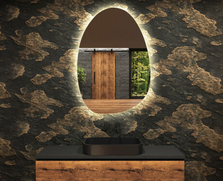 Miroir de salle de bains LED de forme irrégulière SF221