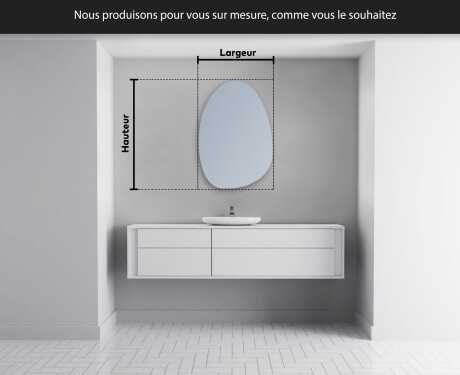 Miroir de salle de bains LED de forme irrégulière SF221 #4