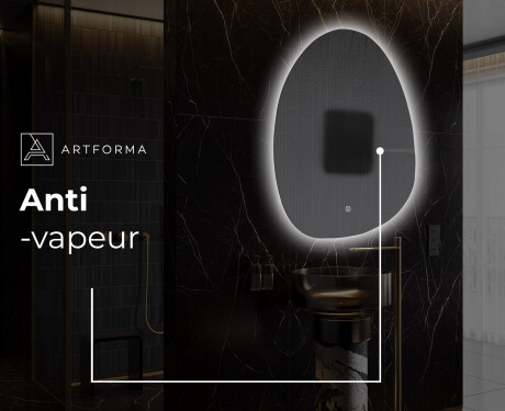 Miroir de salle de bains LED de forme irrégulière SF221 #9