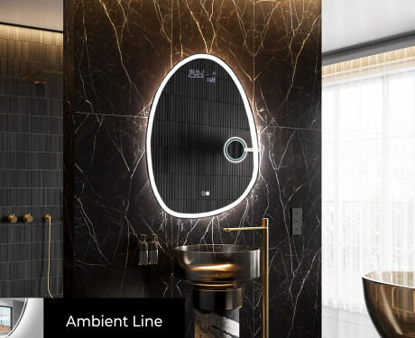 Miroir de salle de bains LED de forme irrégulière SF222