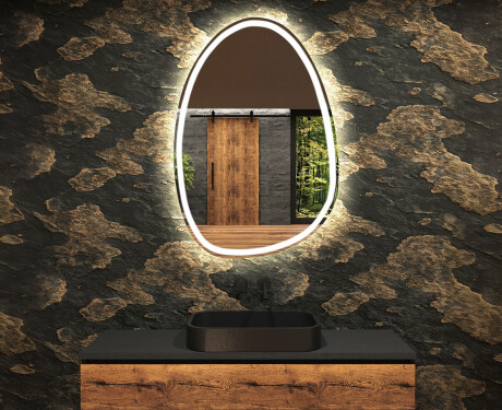 Miroir de salle de bains LED de forme irrégulière SF222