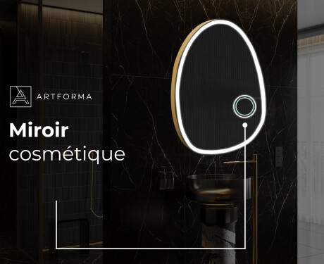 Miroir de salle de bains LED de forme irrégulière SF222 #6