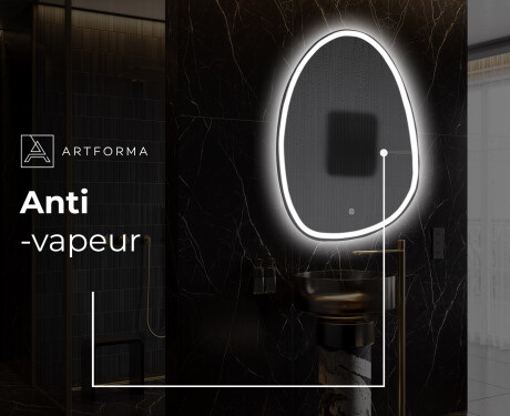 Miroir de salle de bains LED de forme irrégulière SF222 #9