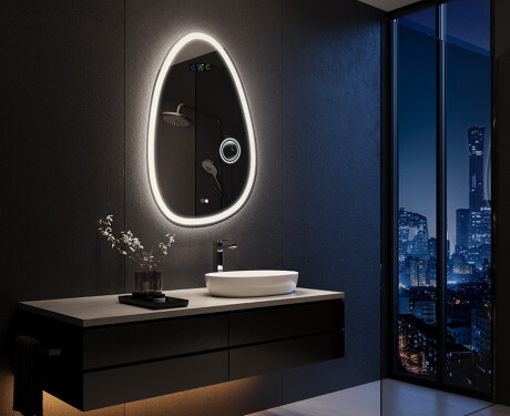 Miroir de salle de bains LED de forme irrégulière SF222 #10