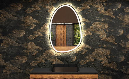 Miroir de salle de bains LED de forme irrégulière SF222