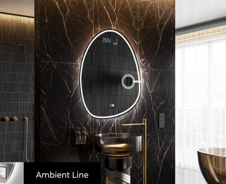 Miroir de salle de bains LED de forme irrégulière SF223