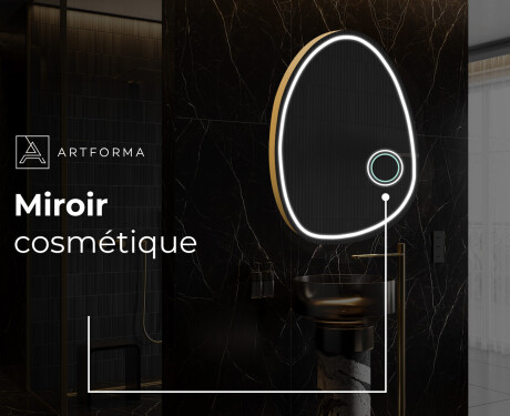Miroir de salle de bains LED de forme irrégulière SF223 #6