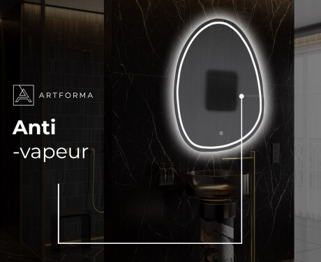 Miroir de salle de bains LED de forme irrégulière SF223 #9