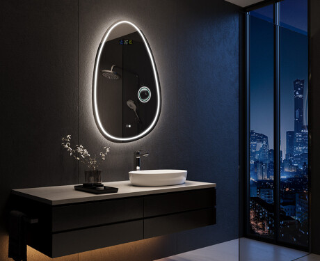 Miroir de salle de bains LED de forme irrégulière SF223 #10