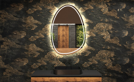 Miroir de salle de bains LED de forme irrégulière SF223