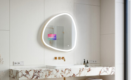 Miroir irrégulier salle de bain SMART J222 Google