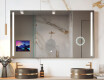 Miroir de salle de bain LED rectangulaire intelligent avec cadre iPad Displine L02 Apple