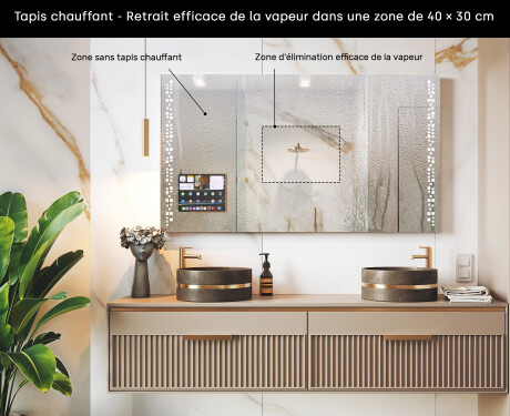 Miroir LED moderne avec cadre iPad Displine L38 #7