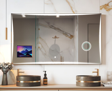 Miroir rectangulaire intelligent LED Apple avec cadre Displine L77