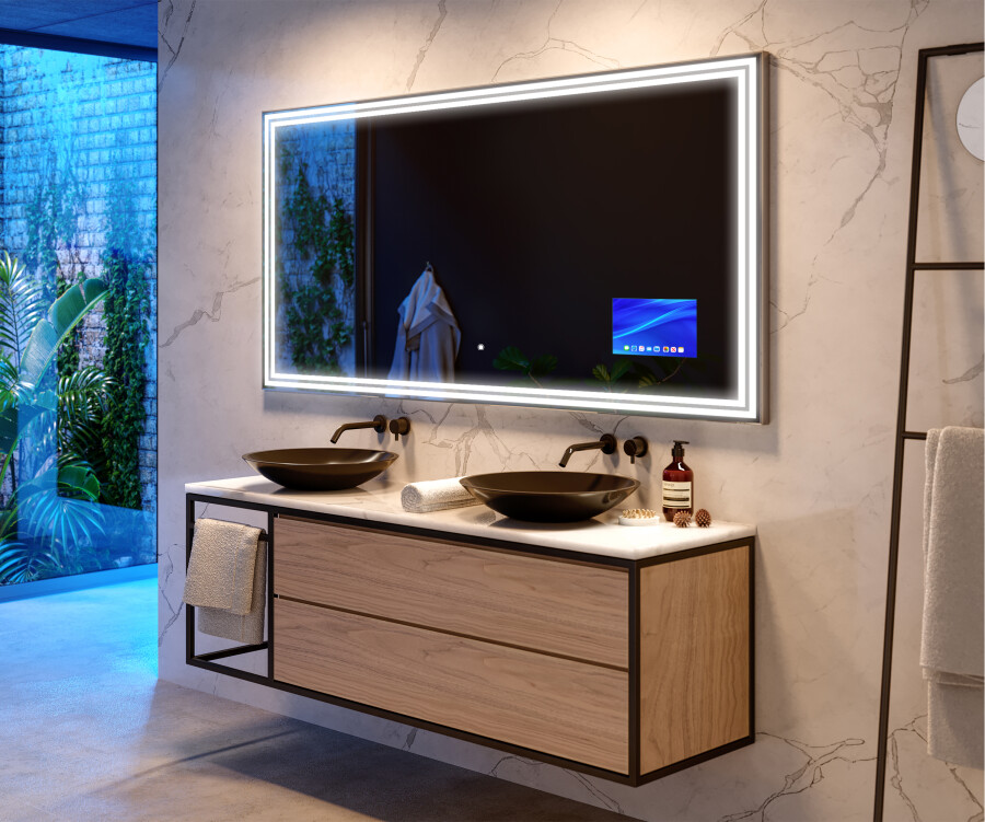 Miroir led salle de bain SMART L57 Apple - Artforma