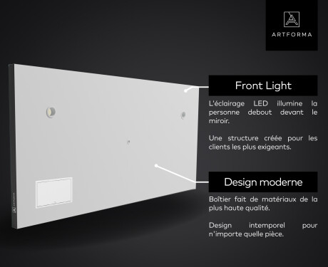 Miroir salle de bain LED SMART L126 Apple #5