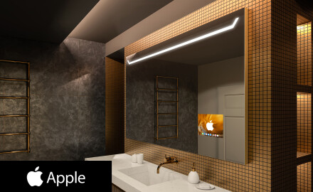Miroir led salle de bain SMART L128 Apple
