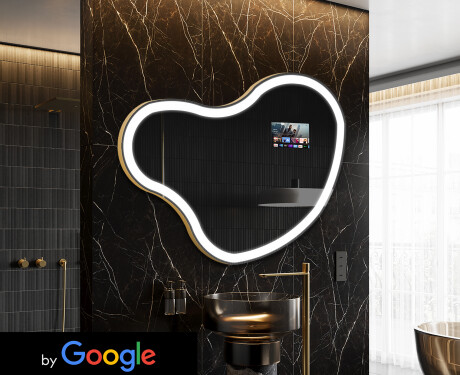 Miroir irrégulier salle de bain SMART N222 Google