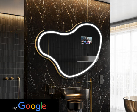 Miroir irrégulier salle de bain SMART N223 Google