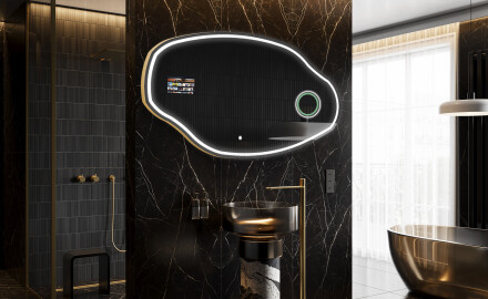 Miroir irrégulier salle de bain SMART O223 Google