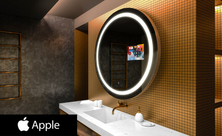 Miroir rond salle de bain SMART L33 Apple