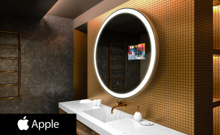 Miroir rond salle de bain SMART L76 Apple