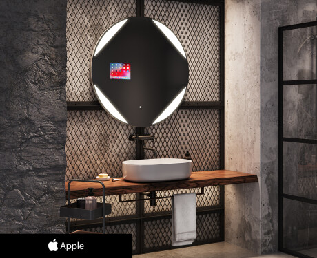 SMART Miroir salle de bain rond L114 Apple #1