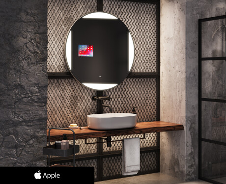 SMART Miroir salle de bain rond L116 Apple #1