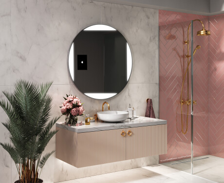 SMART Miroir salle de bain rond L116 Apple #11