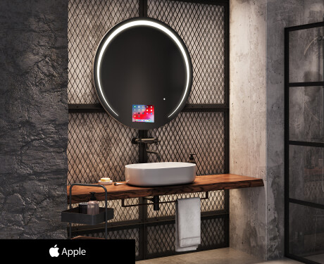 SMART Miroir salle de bain rond L153 Apple #1