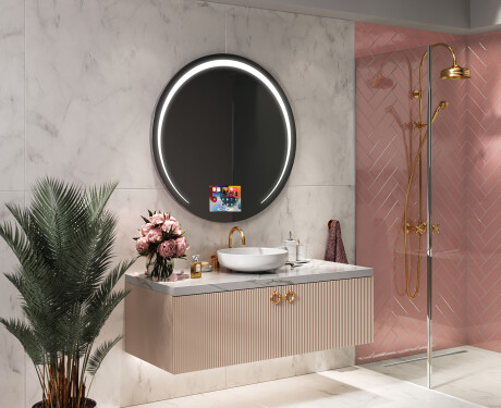 SMART Miroir salle de bain rond L153 Apple #11