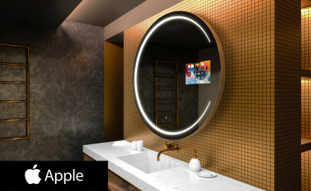 Miroir rond salle de bain SMART L156 Apple