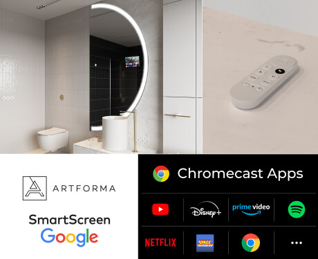 SMART Miroir salle de bain rond A222 Google #2