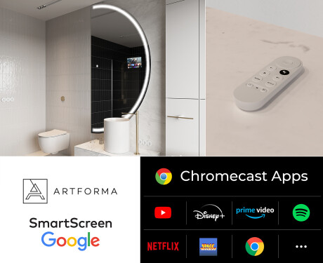 Miroir rond salle de bain SMART A223 Google #2