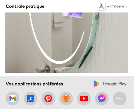 Miroir rond salle de bain SMART L156 Samsung #3