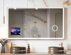 Miroir LED moderne arrondi avec cadre iPad Displine L146