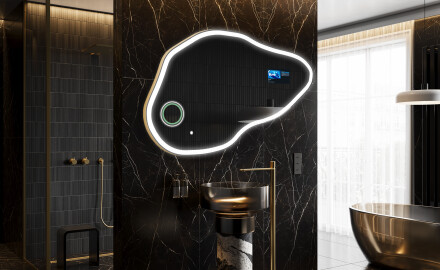 Miroir irrégulier salle de bain SMART P222 Google