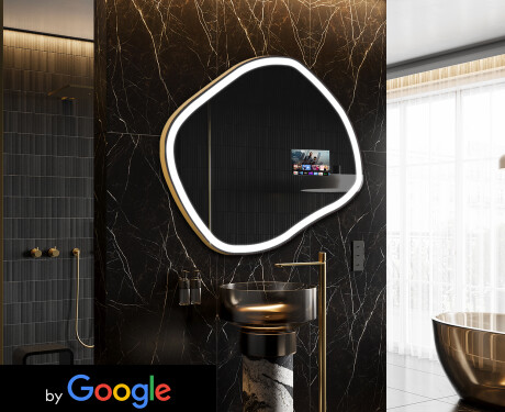 Miroir irrégulier salle de bain SMART R222 Google